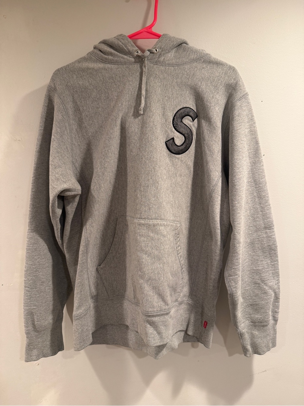 Rare Supreme Gray Hooded Sweatshirt with Stitched 'S' Emblem